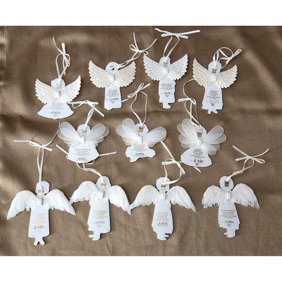 Lot of 11 Heaven's Little Angels Ornaments by Donna Gelsinger Bradford Editions - Picture 8 of 8